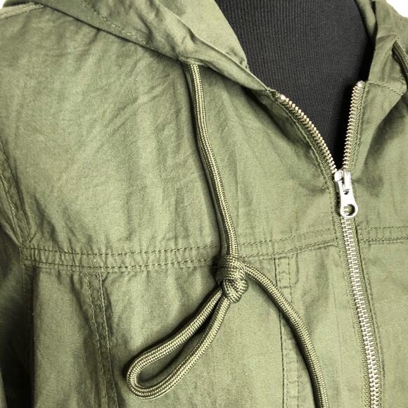 Torrid army green full zip hooded utility jacket size 00 or Medium / Large - Picture 8 of 16